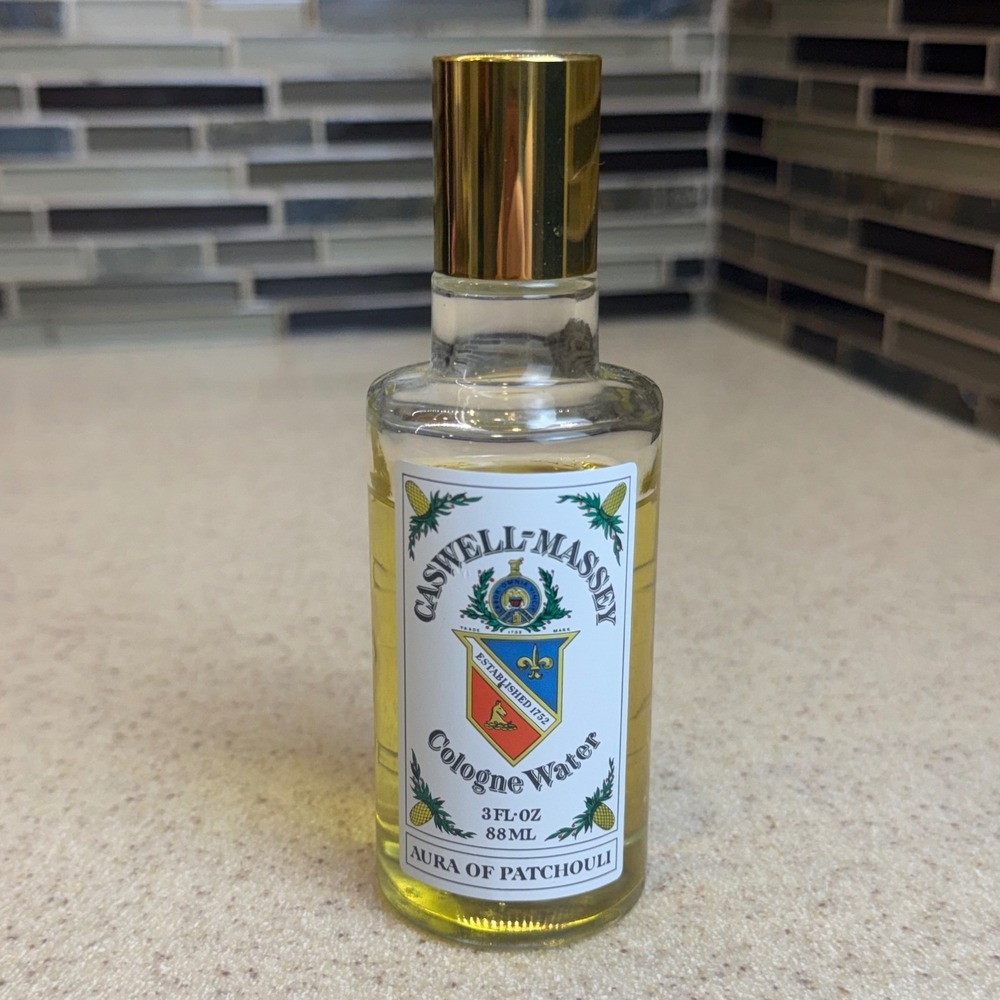 RARE Caswell-Massey Aura of Patchouli Cologne Water 3 fl oz Vintage Fragrance